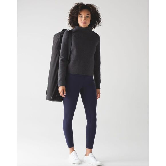 EUC Lululemon City Bound Turtleneck Heathered Black Gray Size 6 Spacer‎ Pullover - Picture 15 of 15